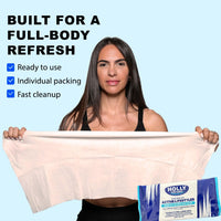 Holly Body Wipes – 16 Pack Extra-Large 12"x24" No Rinse Shower Wipes for Adults, Individually Wrapped, Body Cleansing Wipes for Camping, Travel, Gym, Outdoors